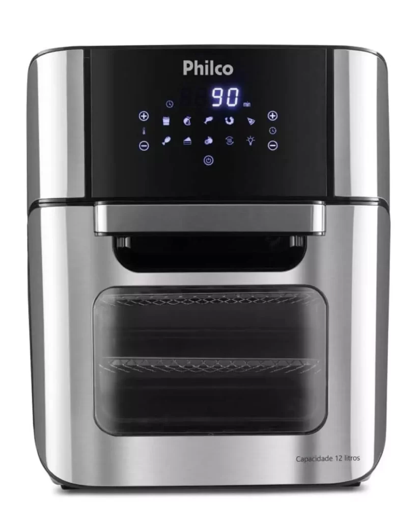 Air Fryer Oven Philco PFR2200P com acabamento em aço inox escovado