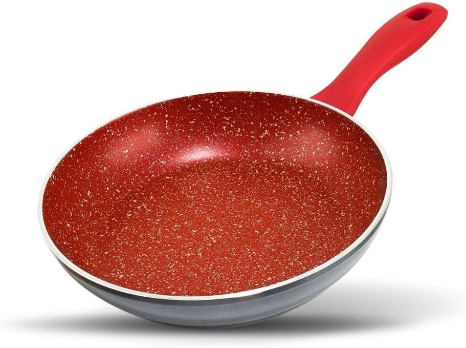 Frigideira Flavorstone azul com revestimento interno de alto brilho e base para fogão de indução